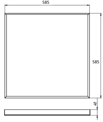 SVT-ARM-N-595x595x40-31W-PR-IP54