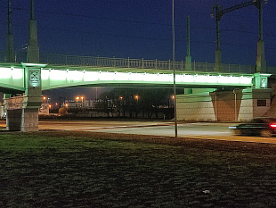 Архитектурно-художественная подсветка Пулковского ЖД моста 